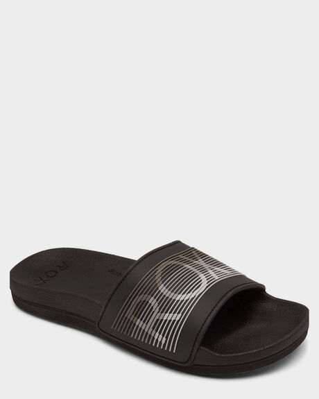 BLACK WOMENS FOOTWEAR ROXY SLIDES - ARJL100977-BLK