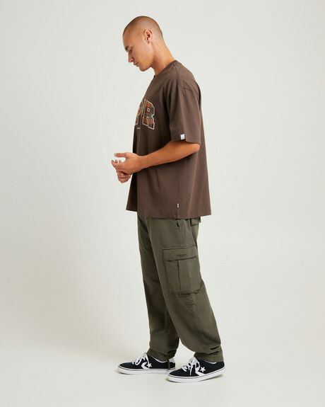 UMBER BROWN MENS CLOTHING SPENCER PROJECT T-SHIRTS + SINGLETS - SPMW24185-BRN-S