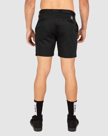 BLACK MENS CLOTHING UNIT SHORTS - 209117005-BLACK