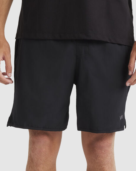 Rvca Yogger Iv Elastic Shorts 17Inch - Black Blur | SurfStitch