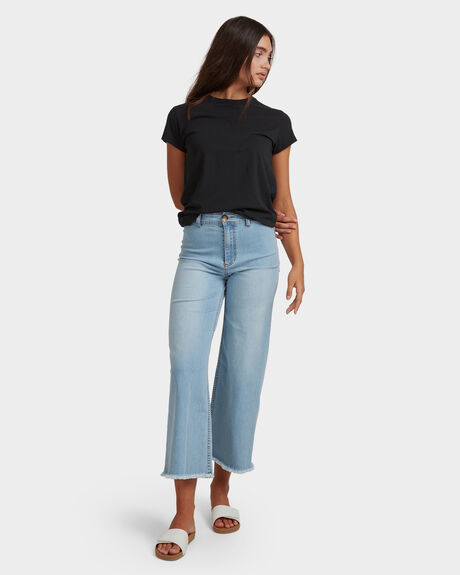 BLACK WOMENS CLOTHING BILLABONG TEES - 6513006-BLK