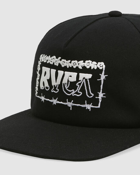 BLACK MENS ACCESSORIES RVCA HEADWEAR - UVYHA00179-BLK
