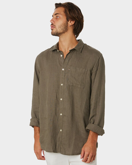 OLIVE MENS CLOTHING ACADEMY BRAND SHIRTS - BA801ARMY