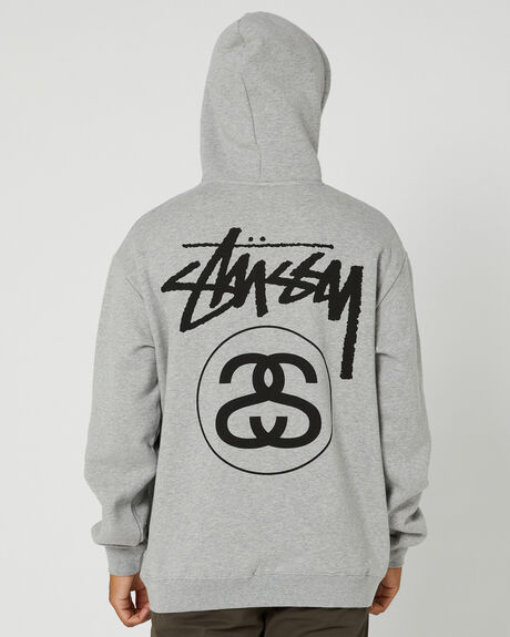 STRONG GREY MARLE MENS CLOTHING STUSSY HOODIES - ST035202MARLE