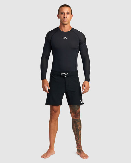 BLACK SURF MENS RVCA RASHVESTS - AVYWR00135-BLK