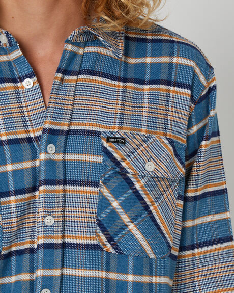 BLUE PARADISE ORANGE MENS CLOTHING BRIXTON SHIRTS - 1364BHPOO