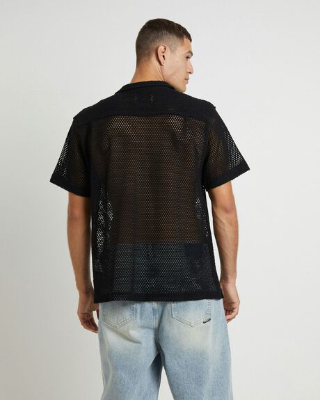 BLACK MENS CLOTHING ARVUST SHIRTS - 1000106341-BLK-S