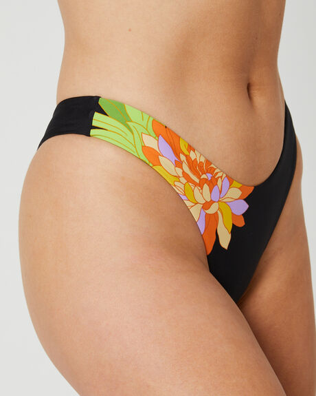 BLACK WOMENS SWIMWEAR SEAFOLLY BIKINI BOTTOMS - 40707-716BLK