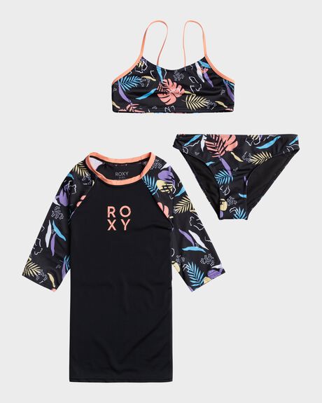 ANTHRACITE ACTIVE RG KIDS YOUTH GIRLS ROXY SWIMWEAR - ERGWR03429-KVJ8