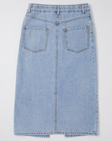 Mid length denim skirts youth top