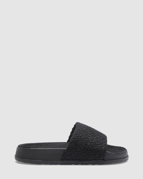 BLACK WOMENS FOOTWEAR ROXY SLIDES - ARJL101094-BLK