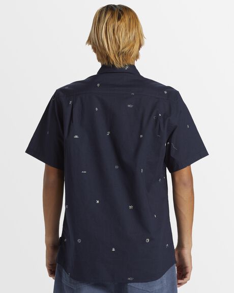 DARK NAVY APERO CLAS SS MENS CLOTHING QUIKSILVER SHIRTS - AQYWT03381-KTP8