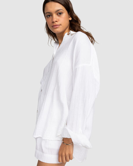 SNOW WHITE WOMENS CLOTHING ROXY SHIRTS - ERJWT03613-WBK0