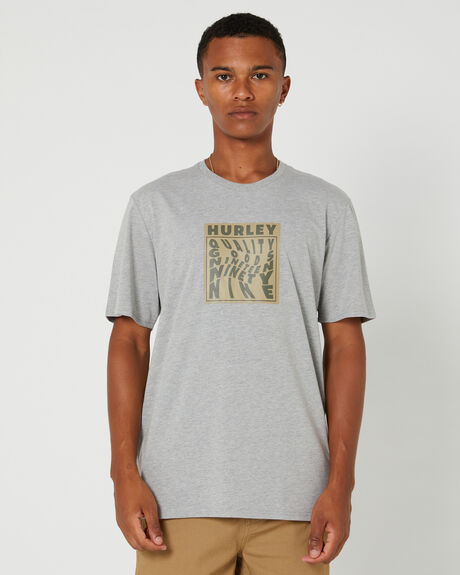 DARK GREY HEATHER MENS CLOTHING HURLEY GRAPHIC TEES - AMTS23Q1PAH063
