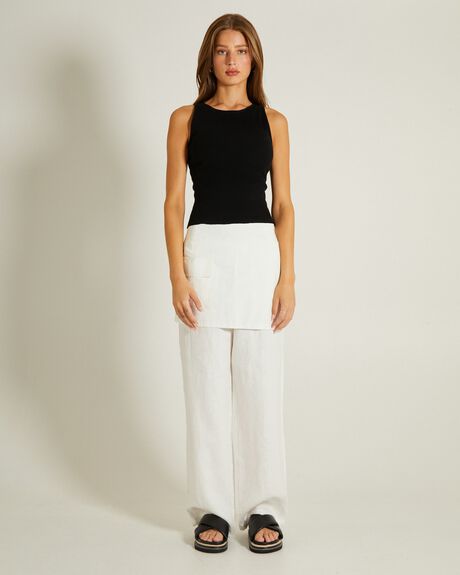 BLACK WOMENS CLOTHING GENERAL PANTS CO. BASICS TOPS - GPWW24707-BLK