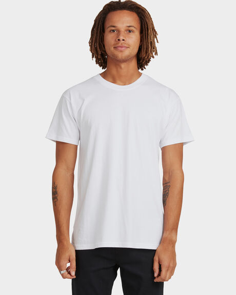 WHITE MENS CLOTHING BILLABONG BASIC TEES - UBYZT00162-WHT