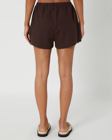 CHOCOLATE WOMENS CLOTHING THE HIDDEN WAY SHORTS - HWWS24409-CHO
