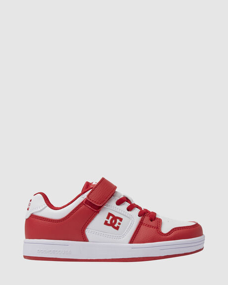 WHITE RED KIDS BOYS DC SHOES SNEAKERS - ADBS300385-WRD