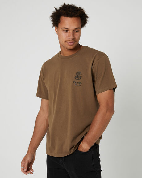 BROWN MENS CLOTHING FORMER GRAPHIC TEES - FTE-23110BRN
