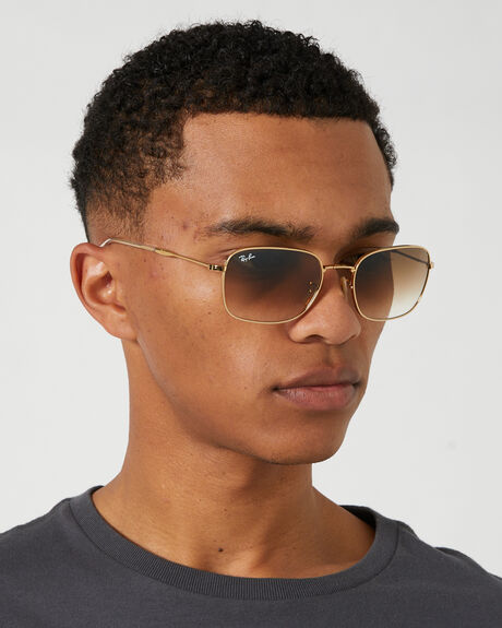 GOLD MENS ACCESSORIES RAY-BAN SUNGLASSES - 0RB3706-00151