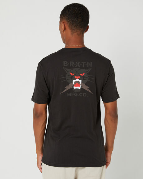 BLACK MENS CLOTHING BRIXTON GRAPHIC TEES - 16861BLACK