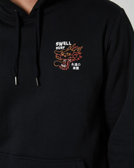 BLACK MENS CLOTHING SWELL HOODIES - S5231443BLK