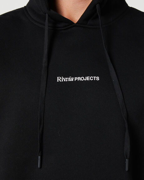 BLACK MENS CLOTHING RIVVIA PROJECTS HOODIES - RFL-23101BLK