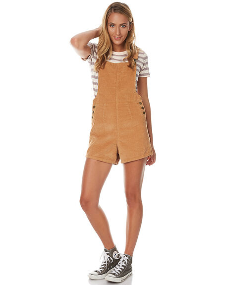 LIGHT TAN WOMENS CLOTHING AFENDS PLAYSUITS + OVERALLS - 51-02-085LTAN