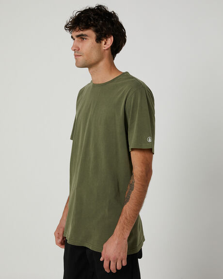 ARMY GREEN COMBO MENS CLOTHING VOLCOM BASIC TEES - A4332275ARC