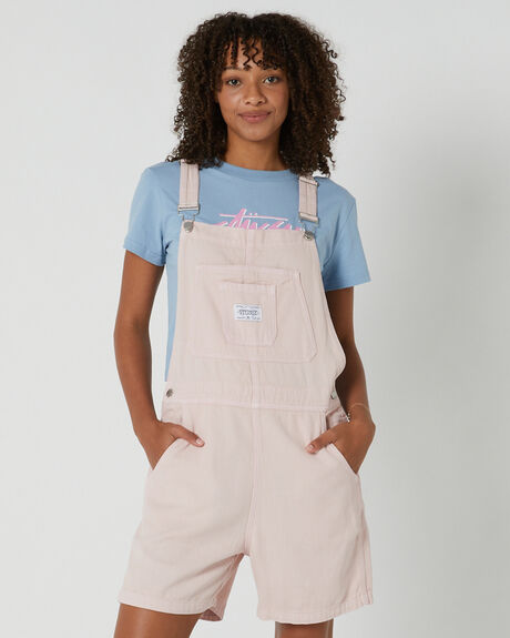 PIGMENT WASHED PINK WOMENS CLOTHING STUSSY PLAYSUITS + OVERALLS - ST123604-WSHPNK