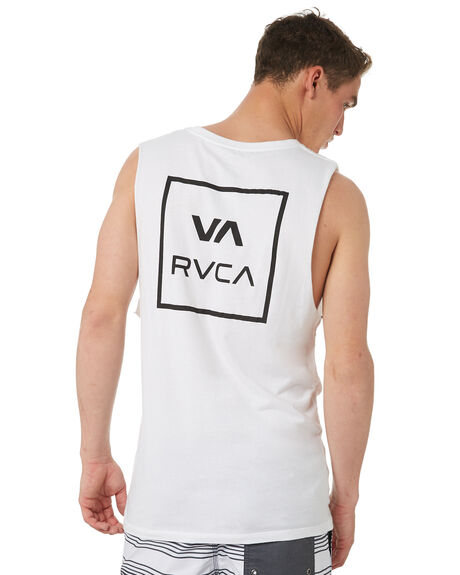 WHITE MENS CLOTHING RVCA SINGLETS + TANKS - R151012WHT