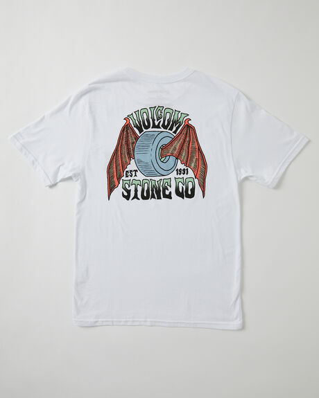 WHITE KIDS BOYS VOLCOM TOPS - C3532230WHT