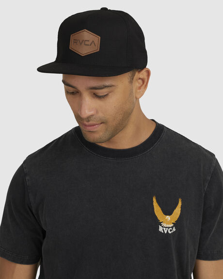 BLACK MENS ACCESSORIES RVCA HEADWEAR - UVYHA00132-BLK