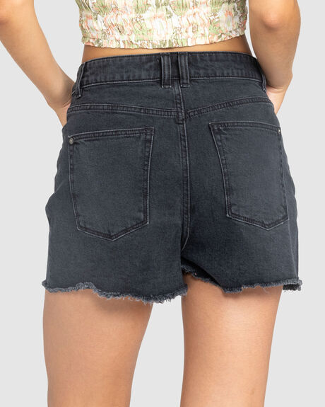 ANTHRACITE WOMENS CLOTHING ROXY SHORTS - ERJDS03322-KVJ0