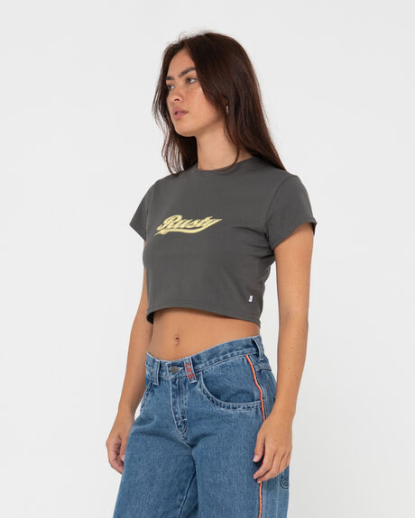 GREY WOMENS CLOTHING RUSTY T-SHIRTS + SINGLETS - 232-TTL1324-COA-06