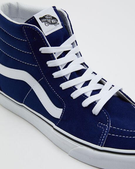 Dark blue store high top vans