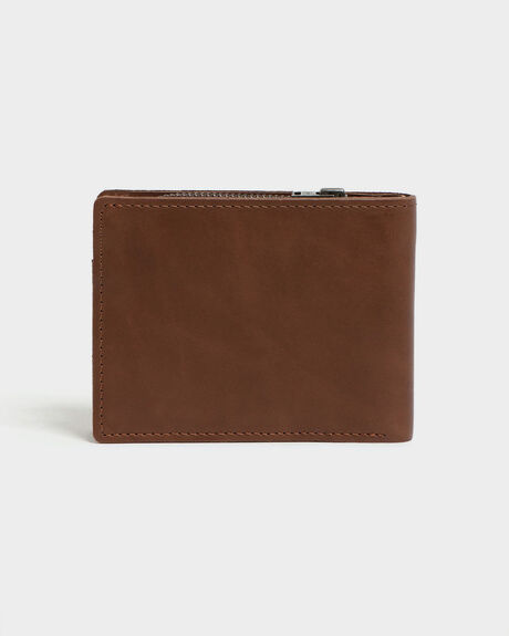 BROWN MENS ACCESSORIES STITCH AND HIDE WALLETS - MW_BILLY_DKBRN