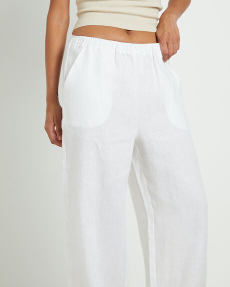 WHITE WOMENS CLOTHING SUBTITLED PANTS - 1000105882-WHT-XXS