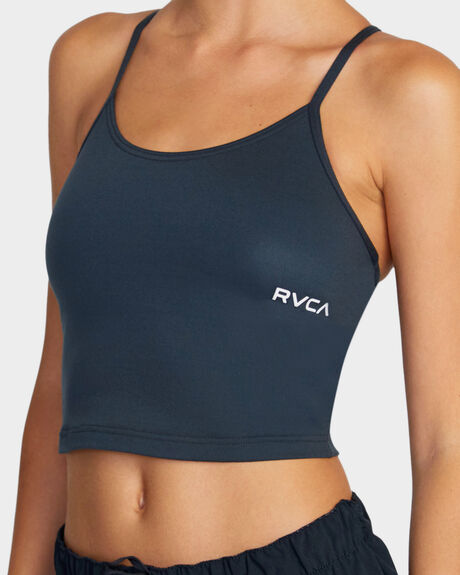 BLACK WOMENS ACTIVEWEAR RVCA TOPS - AVJKT00187-BLK