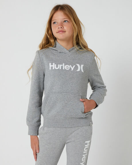 GREY HEATHER KIDS YOUTH GIRLS HURLEY JUMPERS + HOODIES - AGFL22Q1OAH063