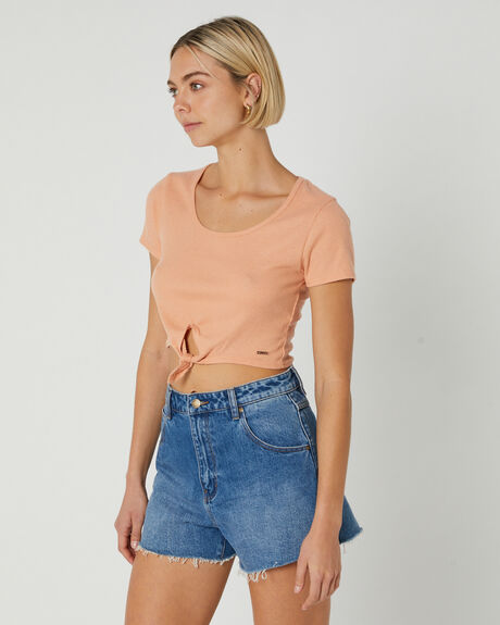 CLAY WOMENS CLOTHING VOLCOM T-SHIRTS + SINGLETS - B0132301CLY