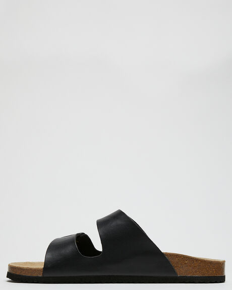 BLACK MENS FOOTWEAR SWELL SLIDES - SOLE-2260BLK