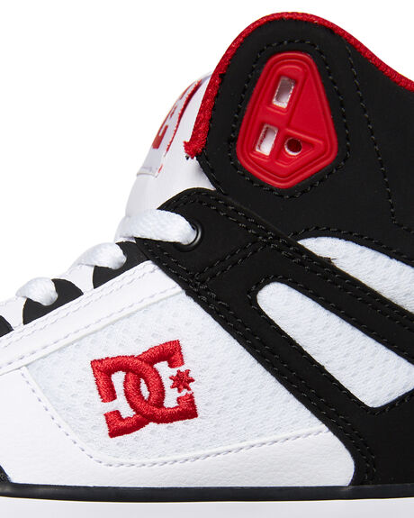 WHITE BLACK RED MENS FOOTWEAR DC SHOES SNEAKERS - ADYS400043XWKR
