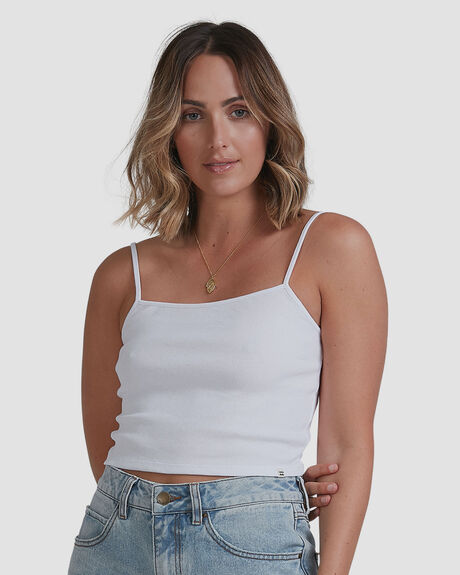 WHITE WOMENS CLOTHING BILLABONG SINGLETS - BB-6503177-WHT