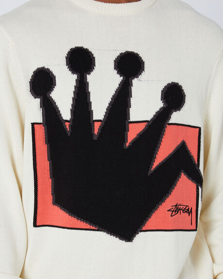 NATURAL MENS CLOTHING STUSSY KNITS + CARDIGANS - ST036304NATURA