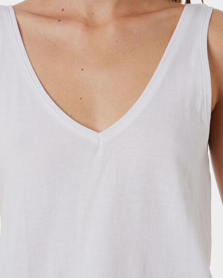 WHITE WOMENS CLOTHING SILENT THEORY SINGLETS - 6008000WHT