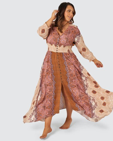 PAISLEY PRINT WOMENS CLOTHING THE POETIC GYPSY DRESSES - CPSS19509001-10