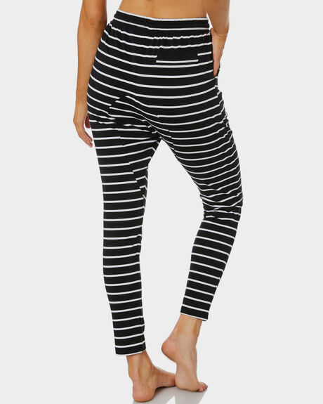 BLACK WHITE STRIPE WOMENS CLOTHING BETTY BASICS PANTS - BB225BLKW