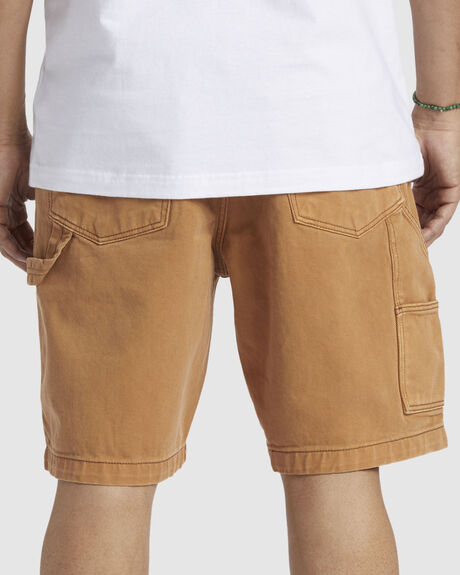 BROWN OVERDYE MENS CLOTHING DC SHOES SHORTS - ADYDS03012-CMMW