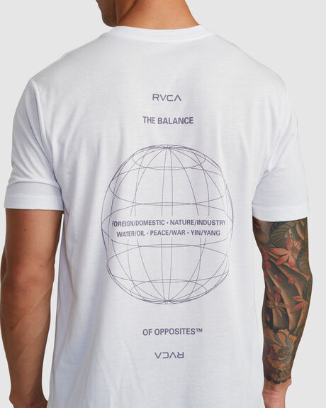 WHITE MENS CLOTHING RVCA GRAPHIC TEES - AVYZT01534-WHT
